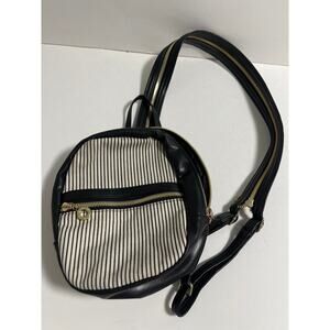 Crossbody Backpack Bag Made With Love Brand‎ 8x9 inch zipper strap black/gold